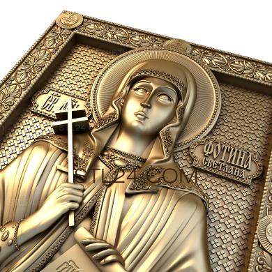 Icons (Holy Martyr Photinia Svetlana, IK_0025) 3D models for cnc